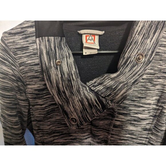 Women's Avalanche Black & Gray Heathered Diagonal Zip up Jacket Size Medium - Picture 4 of 12